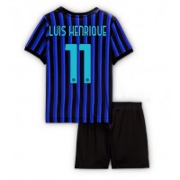 Inter Milan Luis Henrique #11 Domáci Detský futbalový dres 2025-26 Krátky Rukáv (+ trenírky)